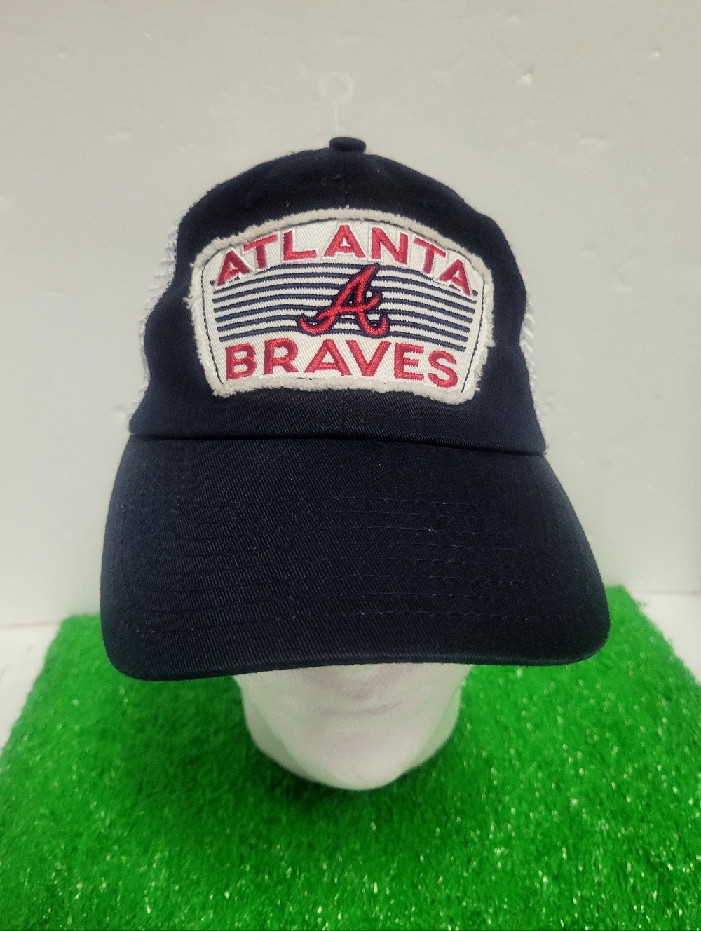 Atlanta Braves Hat Patch Logo Baseball MLB Fan Favorite Mesh Trucker Snapback OS